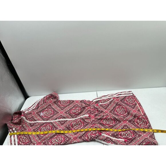 Adidas Girls L Pink Pattern Dress Full Zip Short Sleeve Sporty Track Tennis Logo - Picture 3 of 11